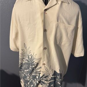 Tommy Bahama Cream Silk Top with Blue Label